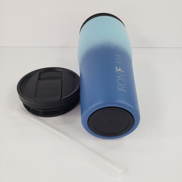 IRON °FLASK Rover Tumbler 32oz Blue Waves Vacuum Insulated 2Lids 2Straws Hydrate - Picture 8 of 14